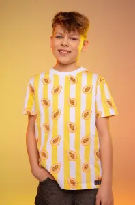 Dětské bavlněné tričko Coccodrillo žlutá barva #5910824