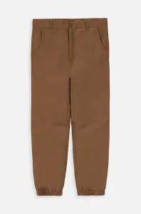 Dětské kalhoty Coccodrillo hnědá barva