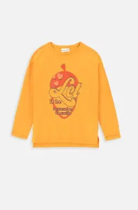 Dětské tričko s dlouhým rukávem Coccodrillo oranžová barva