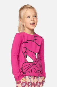 Dětské tričko s dlouhým rukávem Coccodrillo x Disney růžová barva