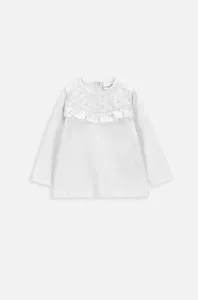 Kojenecké tričko s dlouhým rukávem Coccodrillo bílá barva #6114943