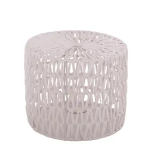 Bílé provázkové stínidlo na stolní lampu Luca cylinder - Ø 25*21,5cm / E27 8500127675010 #6193226