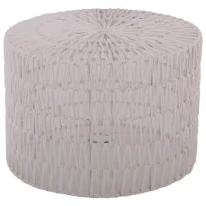 Bílé provázkové stínidlo na stolní lampu Luca cylinder - Ø 40*28cm / E27 8500127675034 #3680212