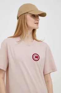 Bavlněné tričko Colmar růžová barva