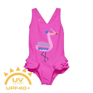 COLOR KIDS-Swimsuit W. Application, sugar pink Růžová 110