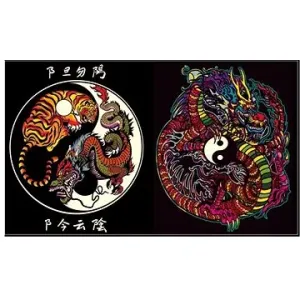 Colorvelvet sametové desky - Yin Yang drak