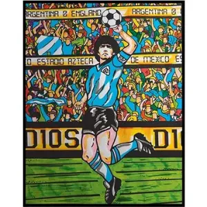 Colorvelvet Sametový obrázek Fotbalista Argentina