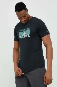 Sportovní tričko Columbia Zero Rules černá barva, s potiskem