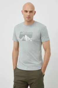 Sportovní tričko Columbia Zero Rules šedá barva, s potiskem #5568993
