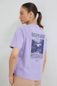 Bavlněné tričko Columbia fialová barva #5008549