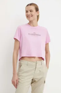 Bavlněné tričko Columbia North Cascades růžová barva, 1930051