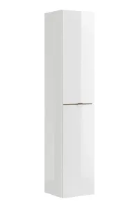 Comad Koupelnová skříňka vysoká Capri 800 2D bílý lesk/dub kraft zlatý