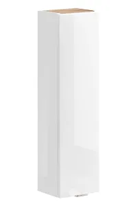 Comad Závěsná koupelnová skříňka Capri 830 1D bílý lesk/dub kraft zlatý