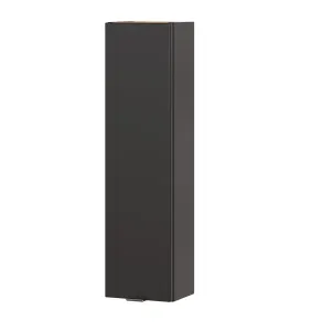 Comad Závěsná koupelnová skříňka Capri 830 1D černý mat/dub kraft zlatý