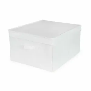 Compactor skládací úložná kartonová krabice Wos, 40 × 50 × 25 cm, bílá