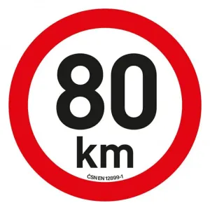 Samolepka omezení rychlosti 80km/h (20 cm)