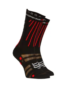 COMPRESSPORT Cyklistické ponožky klasické - AERO - červená/černá 35-38