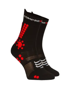 COMPRESSPORT Cyklistické ponožky klasické - PRO RACING 4.0 TRAIL - černá/červená 35-38