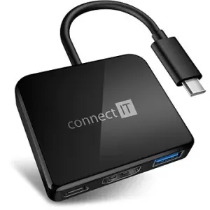 CONNECT IT CHU-7050-BK USB-C hub 3v1 (USB-C, USB-A, HDMI), black