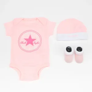 Converse classic ctp infant hat bodysuit bootie set 3pk 0-6 m #3202042