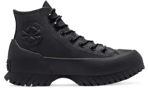 Kožené boty Converse dámské, černá barva, na platformě, 171427C.BLACK-BLACK