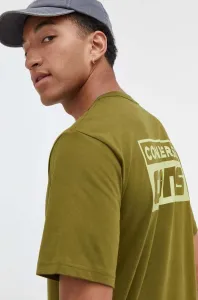 Bavlněné tričko Converse zelená barva, s potiskem #5970727