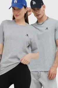 Bavlněné tričko Converse šedá barva #4479434