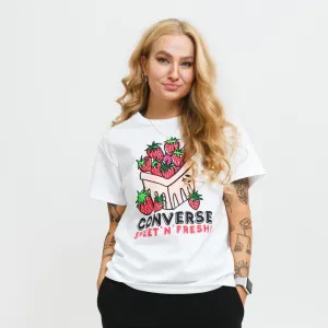 Bavlněné tričko Converse bílá barva #3192313