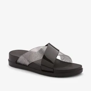 Dámské pantofle COQUI NELA Black/Silver glitter 36