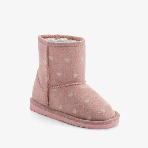 Dětské zimní boty COQUI Valenka Powder pink hearts 26