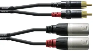Kabelový adaptér Cordial CFU 6 MC [2x XLR zástrčka - 2x cinch zástrčka], 6.00 m, černá