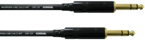 Kabel Cordial CFM 0,6 VV, [1x jack zástrčka 6,3 mm - 1x jack zástrčka 6,3 mm], 0.60 m, černá