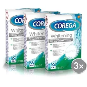 COREGA Whitening Pro čištění zubních náhrad 3× 30 ks