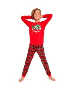 Cornette Family time 966/137 young Chlapecké pyžamo, 140, červená