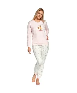 Cornette 467/343 Fall Dámské pyžamo, XL, ecru-růžová