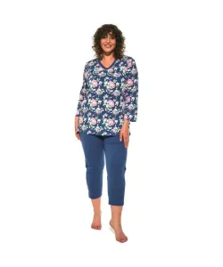 Cornette 481/289 Karen plus Dámské pyžamo, 3XL, jeans