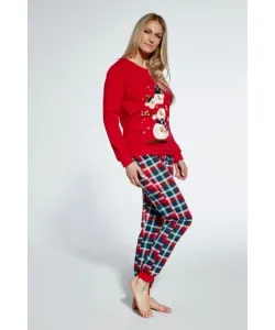 Cornette Snowman 671/348 Dámské pyžamo, L, červená