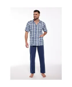 Cornette 318/50 3XL-5XL Pánské pyžamo, 5XL, modrá-kratka