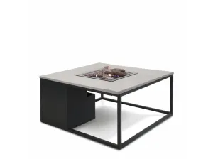COSI Stůl s plynovým ohništěm -  Cosiloft 100 černý rám/šedá deska