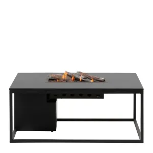 COSI Stůl s plynovým ohništěm -  Cosiloft 120 černý rám/černá deska