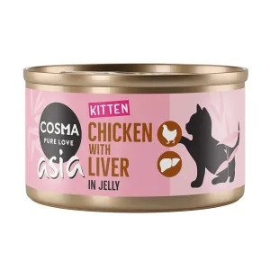Cosma Asia Kitten in Jelly 6 x 85 g - kuře s kuřecími játry