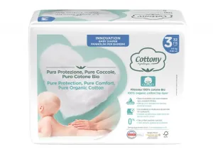 Corman Cottony jednorázové dětské pleny z bio bavlny č.3  (4-9 kg) - 32 ks
