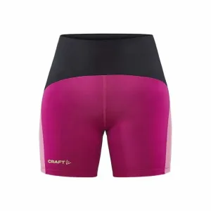 Dámské funkční krátké elastické kalhoty CRAFT PRO Hypervent Short černé s růžovou 1910434-999486