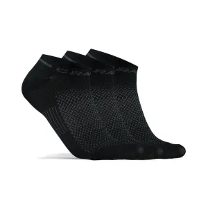 Kotníkové ponožky CRAFT CORE Dry Shaftless 3 páry  43-45  černá