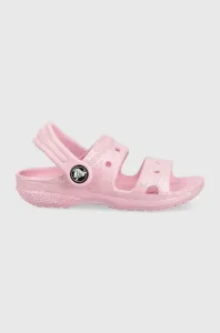 Dětské pantofle Crocs CROCS CLASSIC GLITTER SANDAL růžová barva