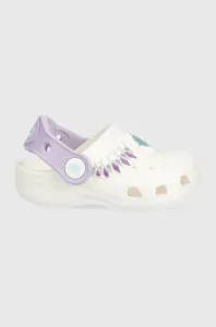Dětské pantofle Crocs Frozen bílá barva