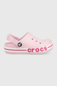 Dětské pantofle Crocs růžová barva