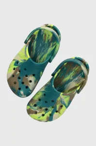 Dětské pantofle Crocs zelená barva #5687460