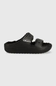Pantofle Crocs Classic Cozzzy Sandal černá barva