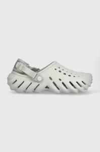 Pantofle Crocs Echo Clog šedá barva, 207937, 207937.1FT-1FT